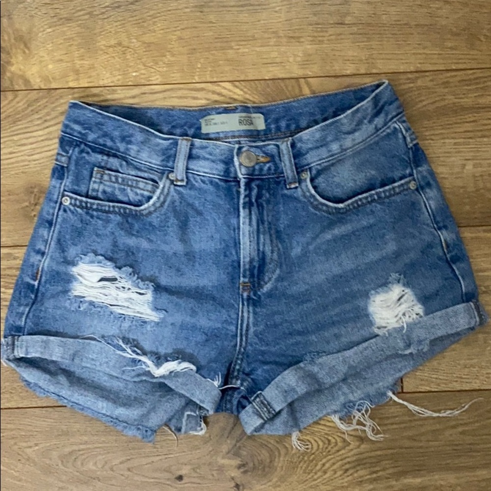 TOPSHOP Rosa denim shorts